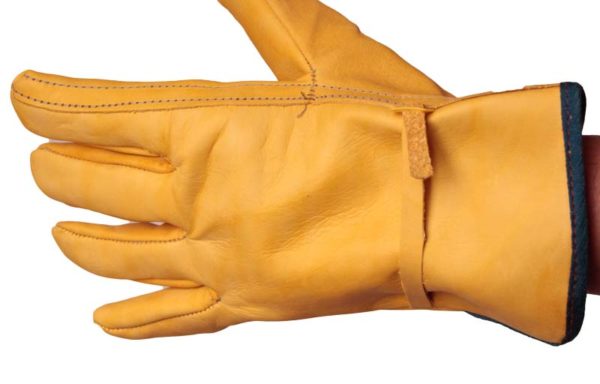 GUANTE TIPO OPERADOR DE PIEL CON TIRA