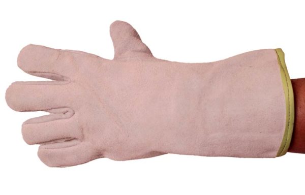 GUANTE SOLDADOR DE CARNAZA CON FORRO DE ALGODON