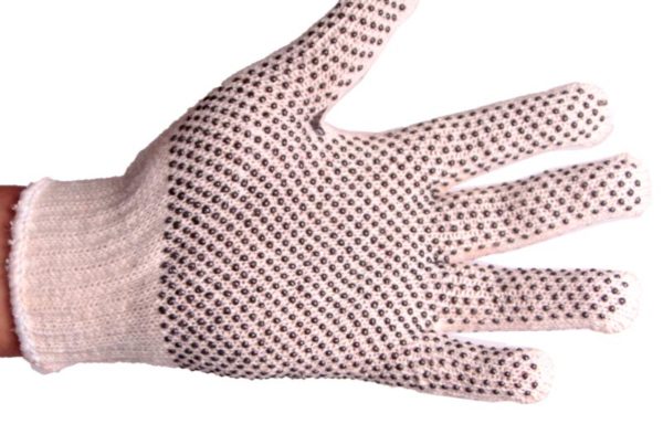 GUANTE DE ALGODON PUNTOS NEGROS